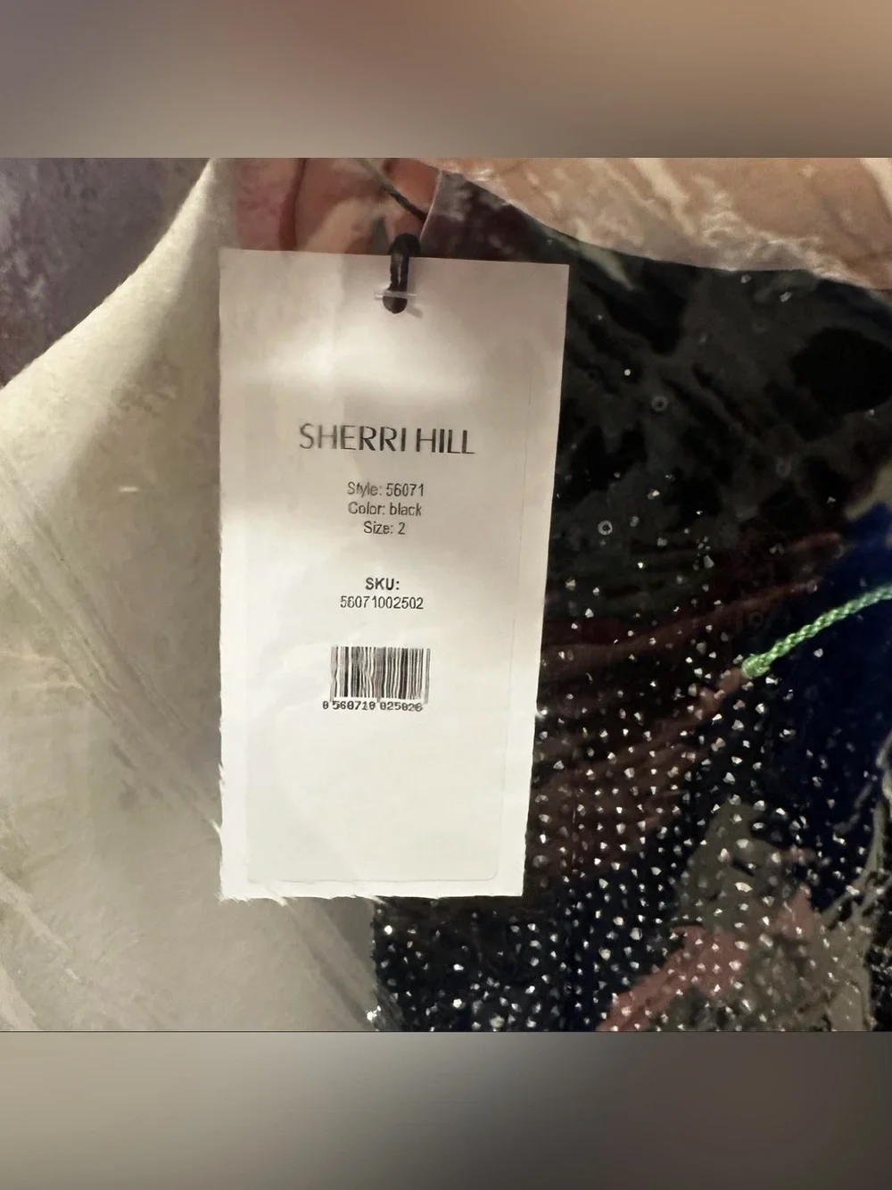 Sherri Hill Elegant Black Sequin prom dress
